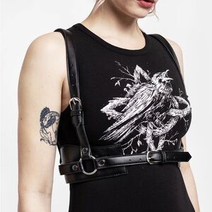 Disturbia Maeve Western Antique Silver Harness